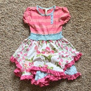 Matilda Jane Pink and Blue Floral Dress